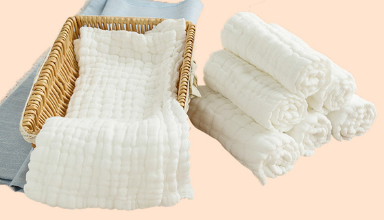 Multilayer omfloers Dekking van Vier Laag de Gestreepte Gauze Fabric Swaddle Blanket Nursing