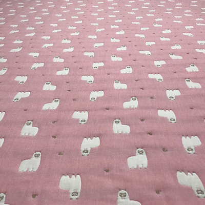 jaren '20 Geverfte Katoenen van de Garen Witte Jacquard Stof Vier Laag Zachte Aanraking