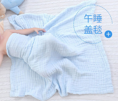 3 van de jaren '40110*100 Lichtblauwe Gauze Fabric Infant Bath Towels lagen Gezondheid