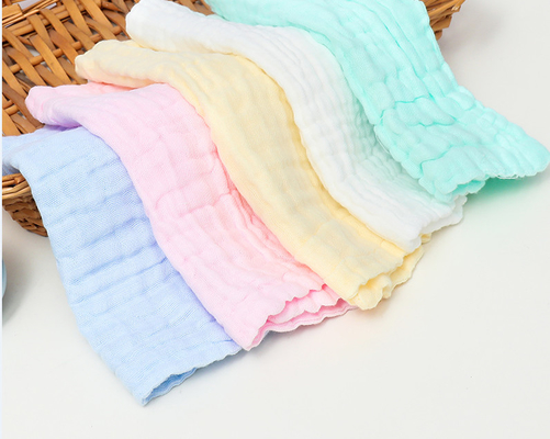 Drie Lagen Roze Zachte Katoenen Comfortabel Gauze Fabric Yarn Dyed 144X114