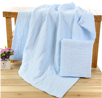 De blauwe Kreuk Gauze Fabric By The Yard Zes Lagen wikkelt Gauze Fabric in