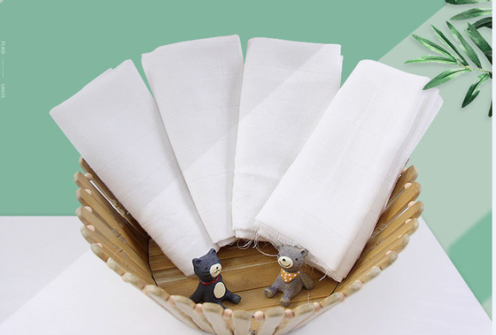 53 duim Natuurlijk Katoen Gauze Fabrics For Baby 145gsm Geen Flurescent-Agent