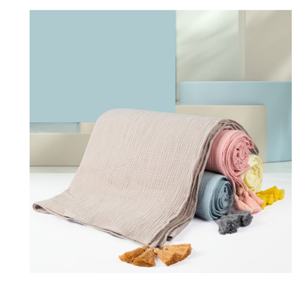 Natuurlijke Groen omfloerst Gauze Fabric 180GSM 145X120 Drie Lagen