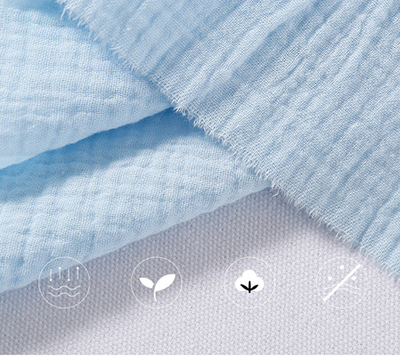 Het natuurlijke jaren '40 Gekamde Katoen omfloerst Gauze Fabric Two Layer Dribble-Handdoek