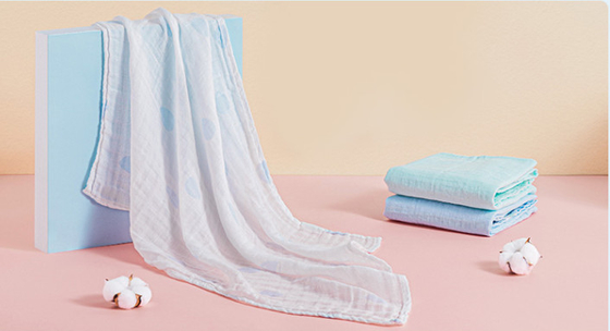 de Kleurensnelheid van Gauze Towels 100% van de jaren '30 Veilige Geweven Blauwe Baby Modale Sterke