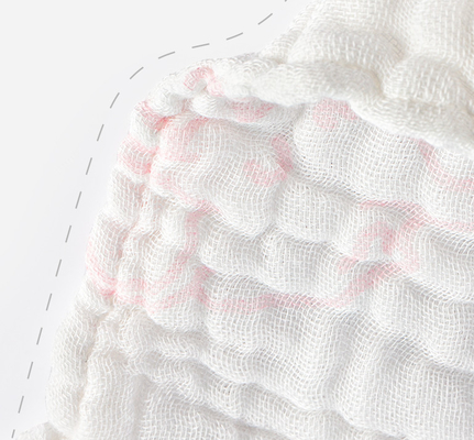 Multilayers Witte Katoenen Comfortabele Mousseline Algemene 180GSM 195GSM