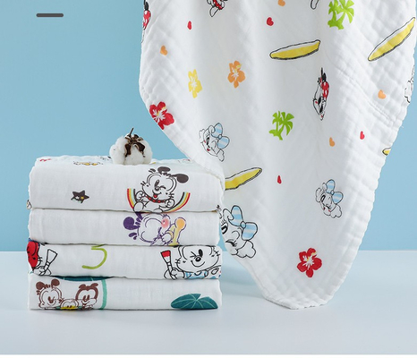 100% bamboe Gedrukt Gauze Fabric