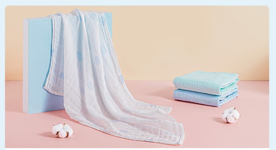 Het gezonde Dubbele Katoen Gauze Cloth van Gauze Receiving Blanket 110GSM