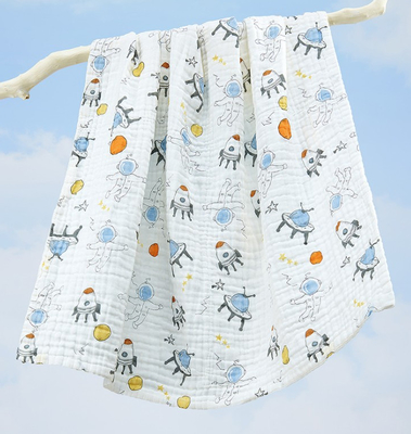 de jaren '40 omfloersen dik de Zachte Gauze Fabric For Baby Sleeping Kleding van 260GSM