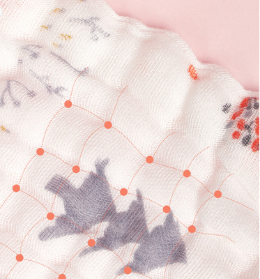 Comfortabel Gekleurd Nieuw Gauze Fabric Three Layer Kids - geboren Deken