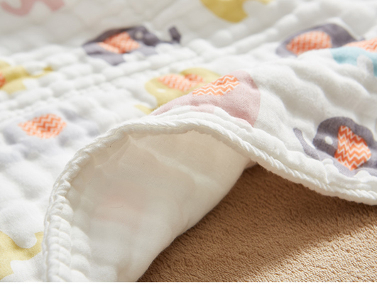 Mooie Dierlijke Druk Natuurlijk Gauze Fabric For Infants Clothing 200GSM