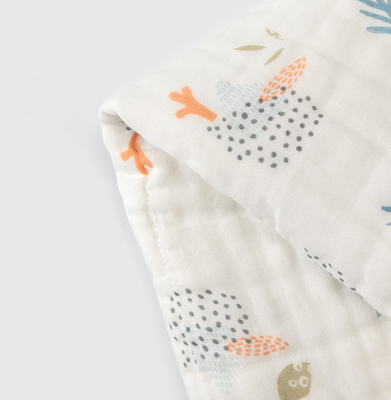 Mooie Dierlijke Druk Natuurlijk Gauze Fabric For Infants Clothing 200GSM