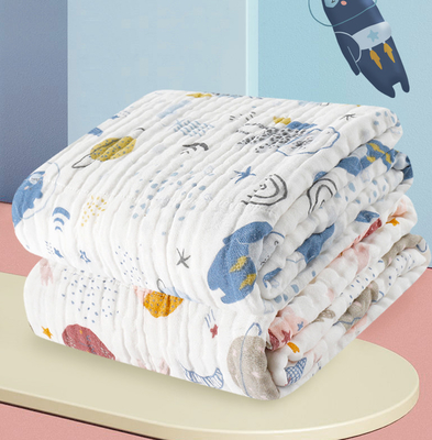 Untwisted Zacht Gauze Fabric Plant Pattern Reactive die Om het even welke Kleur drukken