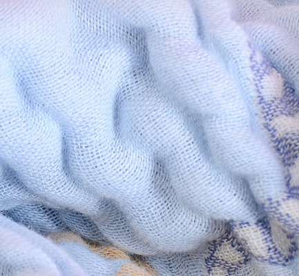 Snelheid die Blauw Natuurlijk Gauze Fabric Chick Autumn Combed-Katoen verven