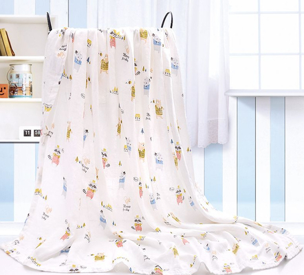 Dierlijke de Yard110gsm Mousseline Gauze Blanket van Druk Dubbele Gauze Muslin Fabric By The