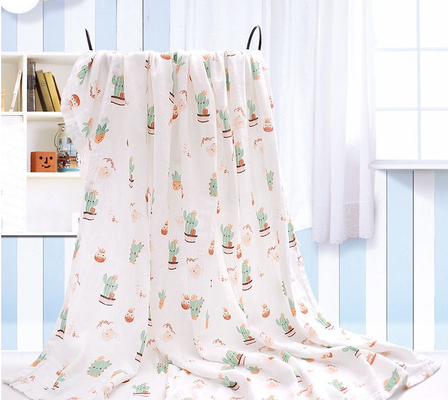 Dierlijke de Yard110gsm Mousseline Gauze Blanket van Druk Dubbele Gauze Muslin Fabric By The