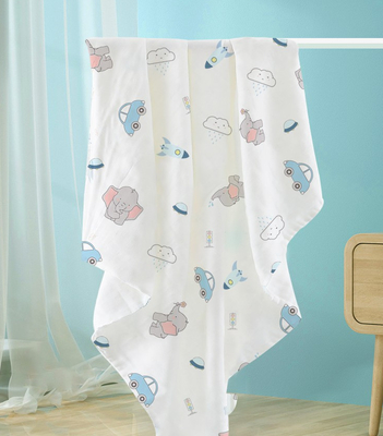 Mooie van de Mousselinegauze fabric 110gsm van de Dinosaurusdruk Goede het Waterabsorptie