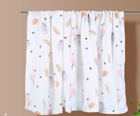 100% katoenen 120GSM kreuk Dubbel Gauze Fabric No Fluoscent Agent