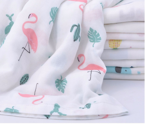 Vogelbeeld Dubbel Gauze Print Fabric Antibacterial Crinkled Gauze Fabric