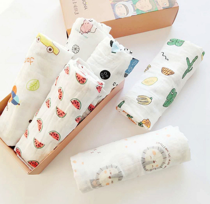 Vogelbeeld Dubbel Gauze Print Fabric Antibacterial Crinkled Gauze Fabric