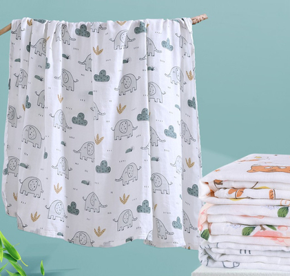 100% katoenen 120GSM kreuk Dubbel Gauze Fabric No Fluoscent Agent