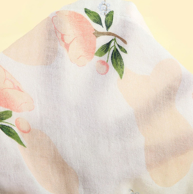 Vogelbeeld Dubbel Gauze Print Fabric Antibacterial Crinkled Gauze Fabric