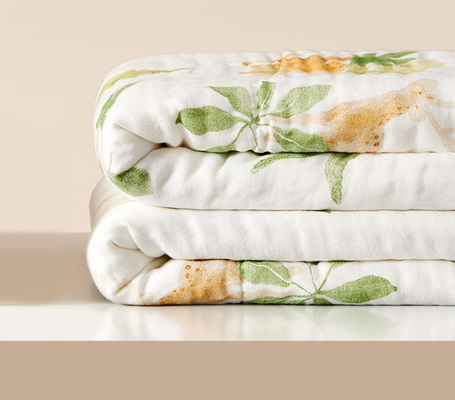De groene en Gele Fruit Gevormde Baby Gauze Blankets van Gauze Fabric 220GSM