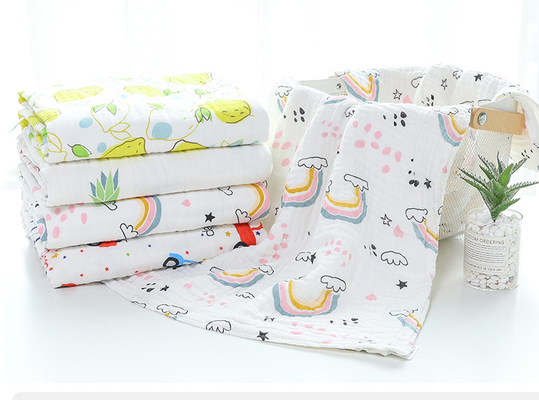 Het gezonde 200gsm-Gekamde Katoen Natuurlijk Gauze Fabric van Babygauze fabric jaren '40