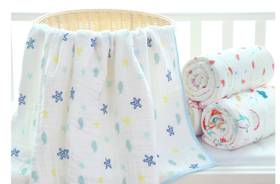 Snelheid Vier Laag Bloemenkatoen Gauze Fabric Gauze Bath Towel 57 Duim