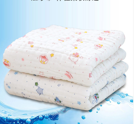 250GSM omfloers het Absorberen van 6 Laaggauze fabric lovely pattern moisture