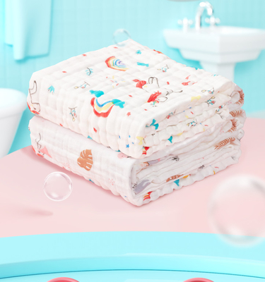 Gekamde Katoenen Multilayer Kreuk Gauze Blanket Soft Gauze Fabric