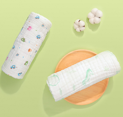 Gekamde Katoenen Multilayer Kreuk Gauze Blanket Soft Gauze Fabric