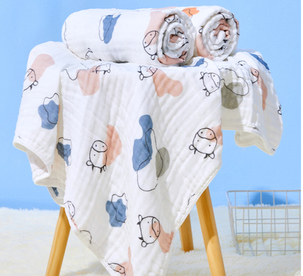 Antibacteriële Modale Zachte Gauze Fabric Baby Clothing Material het Beeldverhaaldruk van 100%