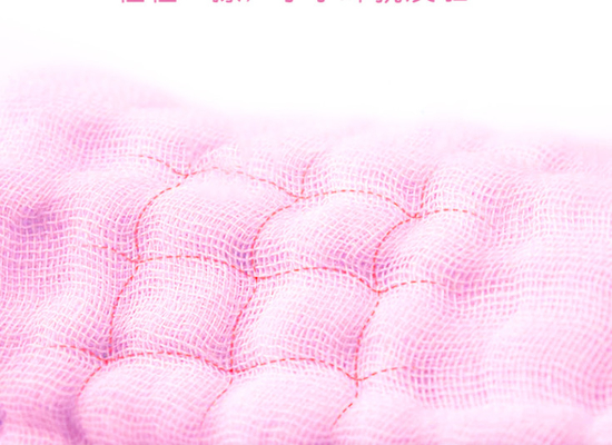 Roze Vervende Natuurlijke Gauze Fabric Multilayer-de Jonge geitjesdeken van de jaren '40210gsm Lente