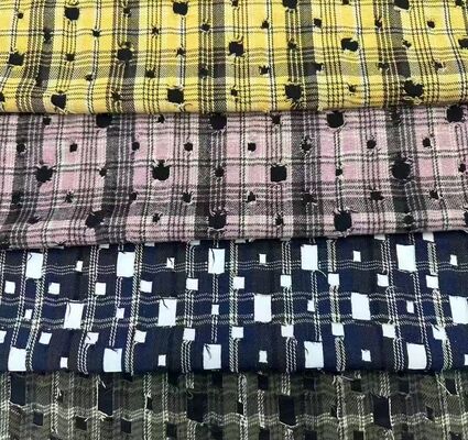 100% Katoen Geruite 130 g/m² Mode Overhemden Stof Ruit Stof Mengsels Artistiek