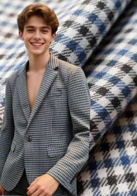 27%Rayon 70%Polyester 3%Spandex 260gm Check Wrinkelvast En Duurzaam