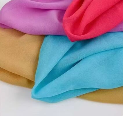75GSM Chiffonstof zacht aanraken Chiffon modejurk Stof lichtgewicht Chiffonstof