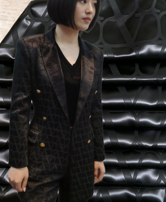 225 gsm 50% Luxe Acetaat Blend Jacquard Suiting Stof