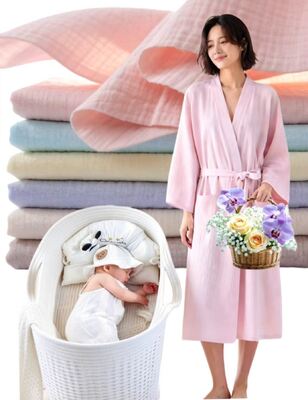 100% katoenen dubbelgaasstof | Baby mousseline stof | Katoenen gaasstof
