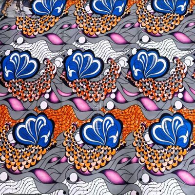 Premium 100% katoen Afrikaanse wasprintstof met levendige kleuren en 115 cm breed