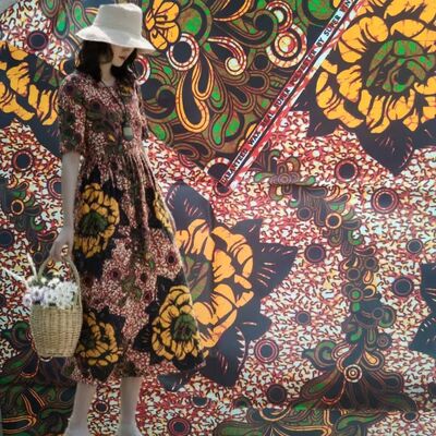 100% Katoenen Afrikaanse Wax Print Stof met Levendige Kleuren en Hoge Kreukbestendigheid voor Ankara en Kitenge Stijlen