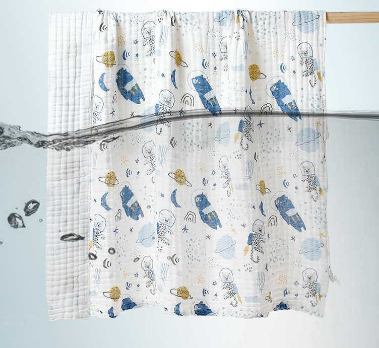 Untwisted Zacht Gauze Fabric Plant Pattern Reactive die Om het even welke Kleur drukken