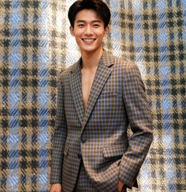 30%Rayon 70%Polyester 280gsm 280gsm Smooth Firm Hand Feel Excellent Drape Check Blazer Fabric