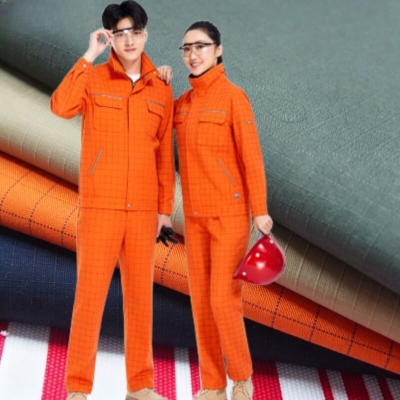 Anti-statische raster Anti-Tor 150gm werkkleding Stof CVC-mengsel voor professionele uniformen
